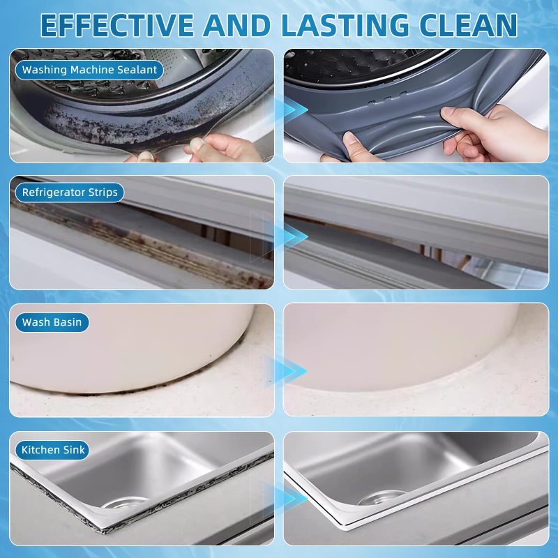 Nanoxa Household Stain Remover Gel, Effective Home Cleaner, Washing Machine Cleaner for Washing Machine Strips, Kitchen Sinks, Tiles, Grout, Bathroom, Refrigerator Strips - Image 2