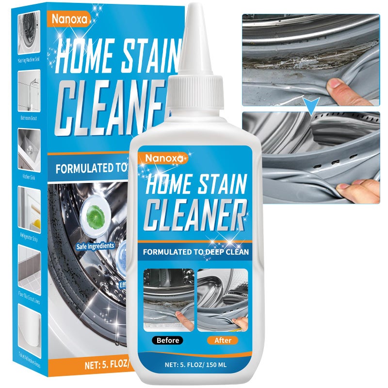 Nanoxa Household Stain Remover Gel, Effective Home Cleaner, Washing Machine Cleaner for Washing Machine Strips, Kitchen Sinks, Tiles, Grout, Bathroom, Refrigerator Strips - Image 1