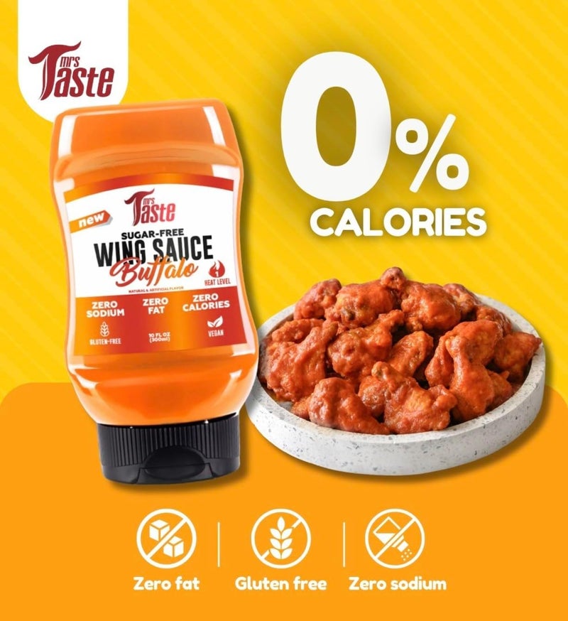Mrs Taste Sugar Free Buffalo Wing Sauce - Zero Calories, Zero Sodium, Vegan, Keto Friendly, 10 FL OZ - Image 5