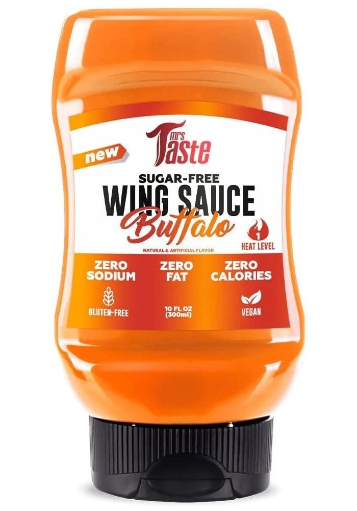 Mrs Taste Sugar Free Buffalo Wing Sauce - Zero Calories, Zero Sodium, Vegan, Keto Friendly, 10 FL OZ - Image 1