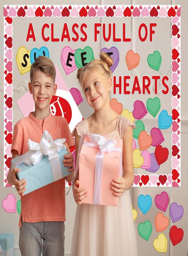 BelleAngle Valentine's Day Bulletin Board Set Happy Valentine's Day Sweet Heart Classroom Decorations A Class Full of Sweethearts Themed Cut-Outs for School Classroom Bulletin Board Decorations - Image 5