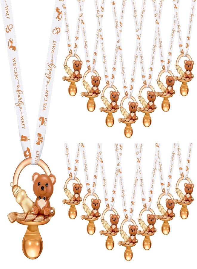 Coume 60 Pcs Baby Shower Pacifiers Necklace Bear Bottle Acrylic Pacifiers Party Favors Acrylic Charm Necklace for Guest Baby Shower Gifts Table Scatter Decorations - Image 1