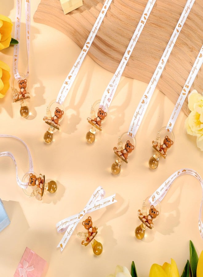 Coume 60 Pcs Baby Shower Pacifiers Necklace Bear Bottle Acrylic Pacifiers Party Favors Acrylic Charm Necklace for Guest Baby Shower Gifts Table Scatter Decorations - Image 3