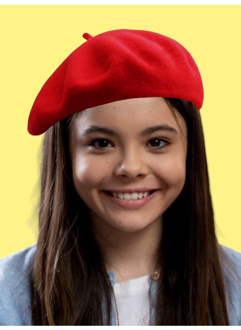 Trenderrs Children's French Painter Felt Beret  - Image 2