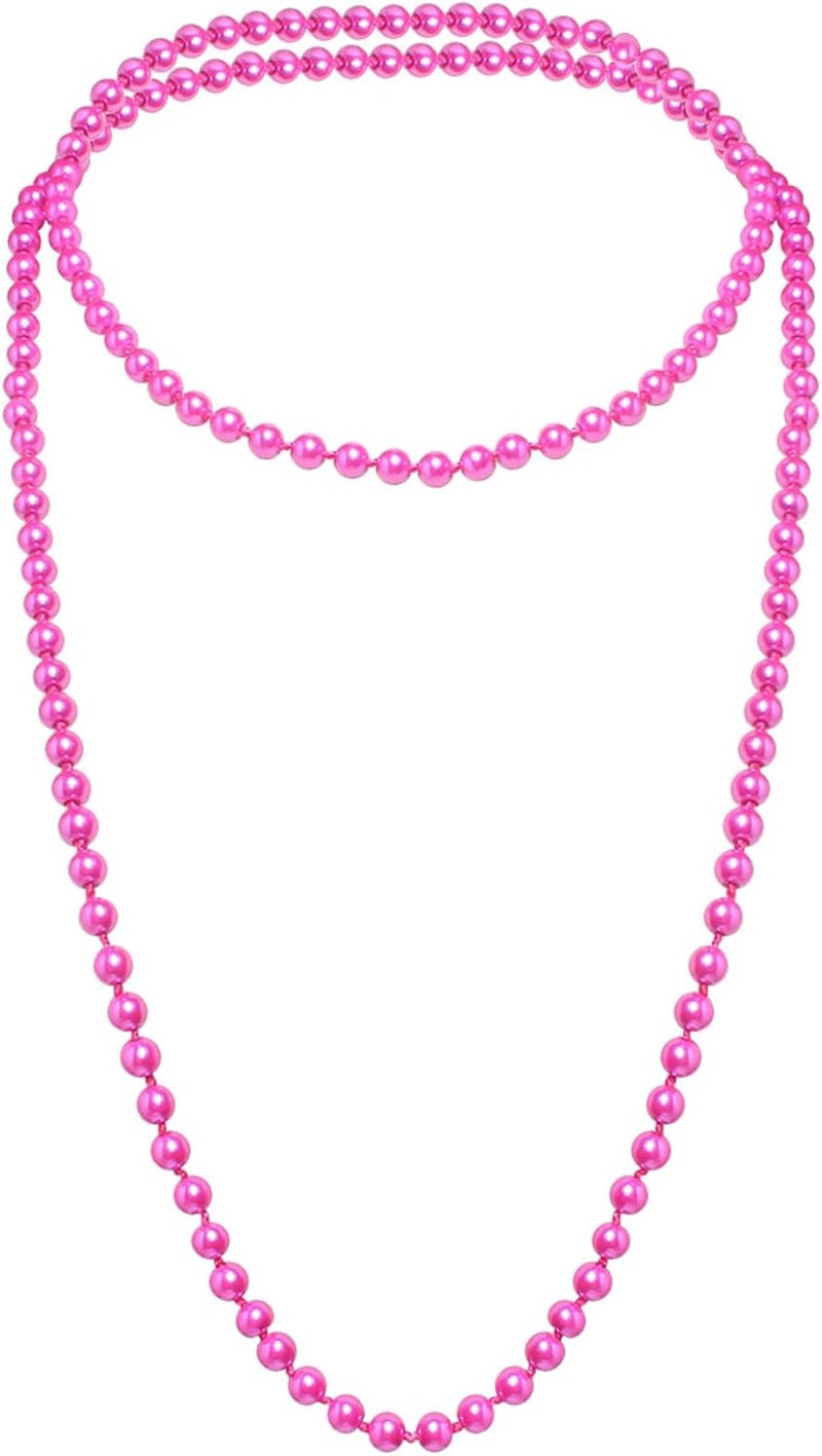 KOSMOS-LI Fashion Faux Pearls Pendants 1920s Beads Cluster Long Pearl Necklace for Costume Party Jewelry 55" - Image 1