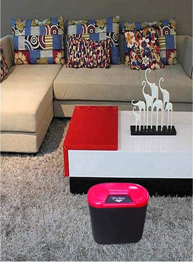 Overa Car Trash Can with Lid, Trash Bin Car Dustbin, Mini Portable Waterproof Vehicle Waste Organizer, Suspend Car Storage Pocket, Small Trash Container for Office Kitchen Home (1 Pcs) - Image 2