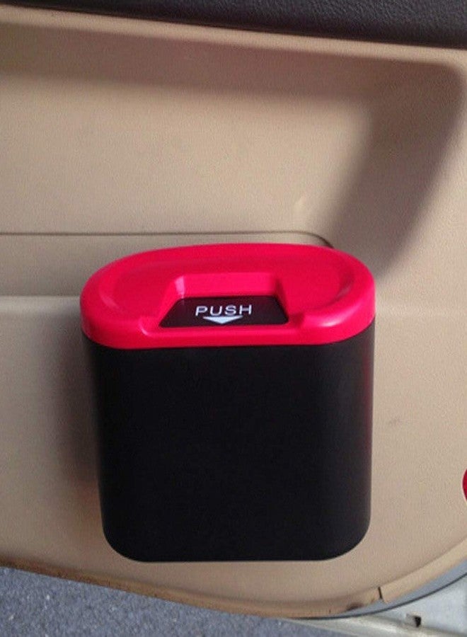 Overa Car Trash Can with Lid, Trash Bin Car Dustbin, Mini Portable Waterproof Vehicle Waste Organizer, Suspend Car Storage Pocket, Small Trash Container for Office Kitchen Home (1 Pcs) - Image 3