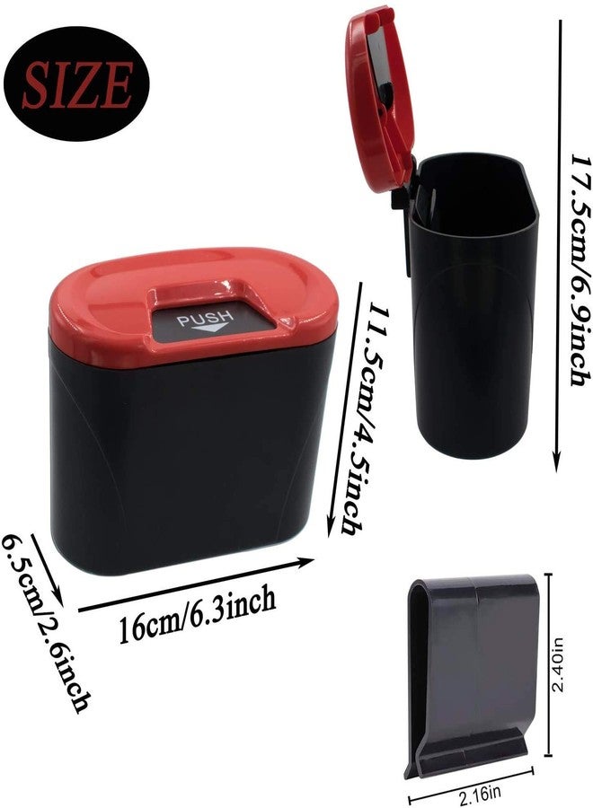 Overa Car Trash Can with Lid, Trash Bin Car Dustbin, Mini Portable Waterproof Vehicle Waste Organizer, Suspend Car Storage Pocket, Small Trash Container for Office Kitchen Home (1 Pcs) - Image 4