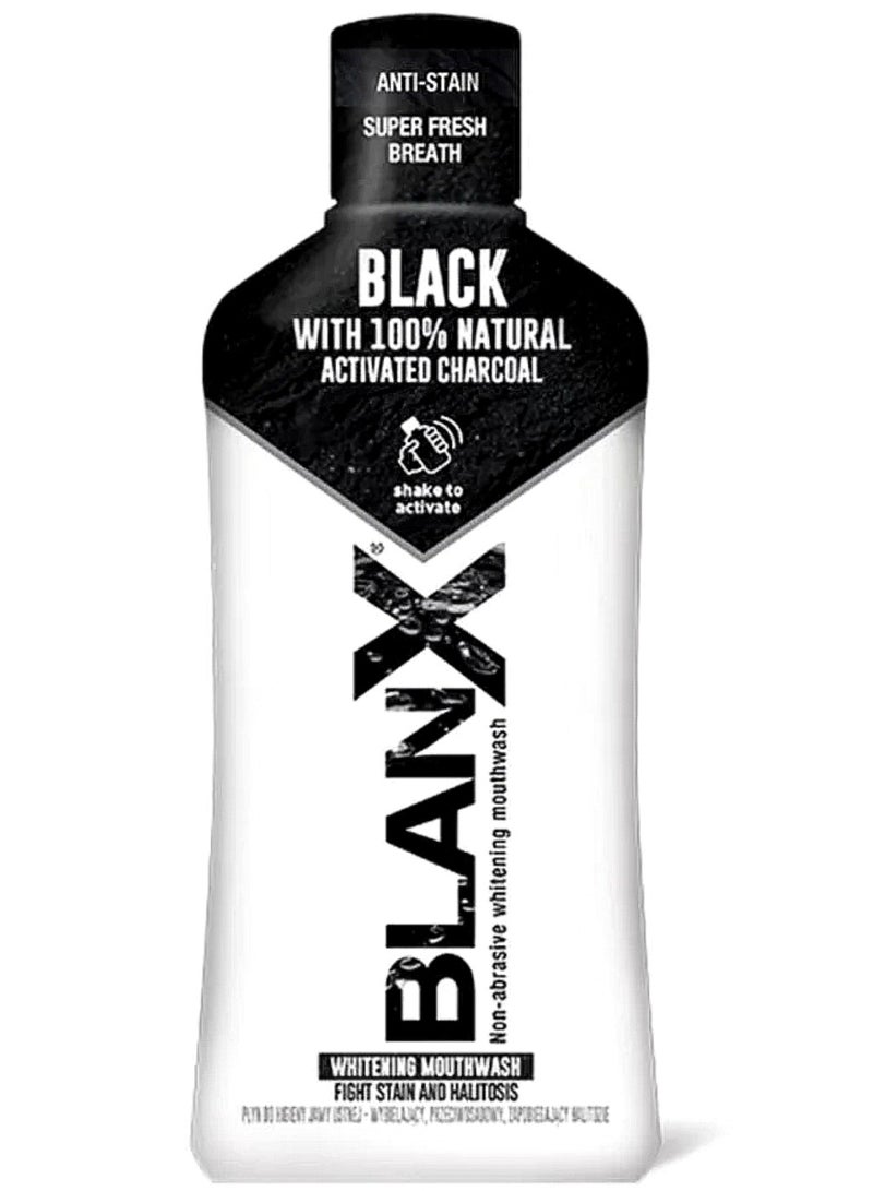 blanx Mouthwash Whitening Black Activated Charcoal 500ml