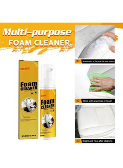 EELHOE Foam Cleaner For Car And House 100ml -Multifunctional No Flushing Car Interior Cleaning,Grease-Free Cleaner All Purpose Foam Cleaner Spray Lemon Flavor For Car House Kitchen  - Image 3
