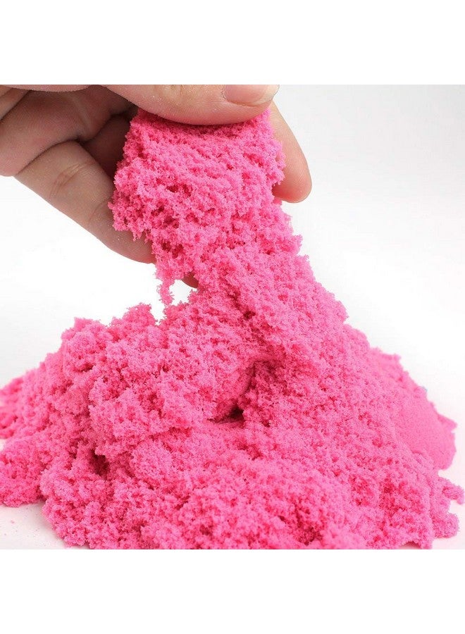 FunBlast Creative Sand for Kids - Natural Kinetic Sand Kit with Moulds for Kids Activity Toys, Soft Sand Clay Toys with Moulds for Kids, Boys, Girls (500 Gm Sand & 6 Pcs Mould) Pink - Image 2