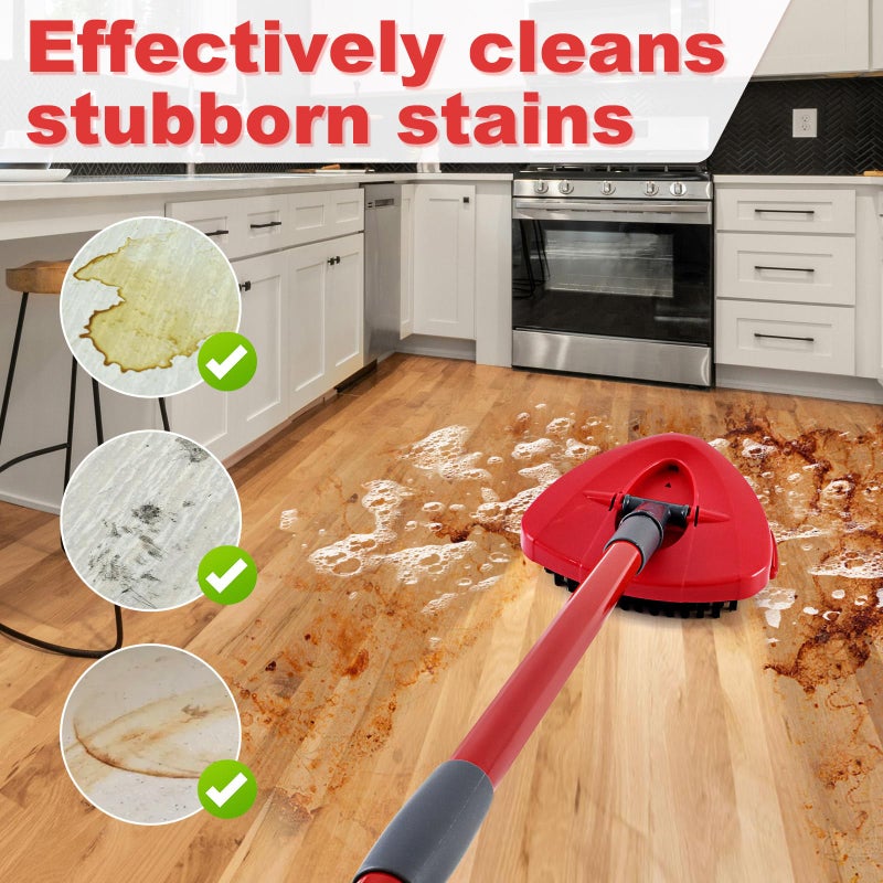 DLAIMI Scrubber Mop Head for Ocedar, Upgrade Scrub Brush for Ocedar, Spin Mop Scrub Brush Head for Oceda EasyWring 1-Tank, More Bristles Scrub Brush Attachment for Bathroom, Deck, Kitchen Floor Cleaning - Image 2