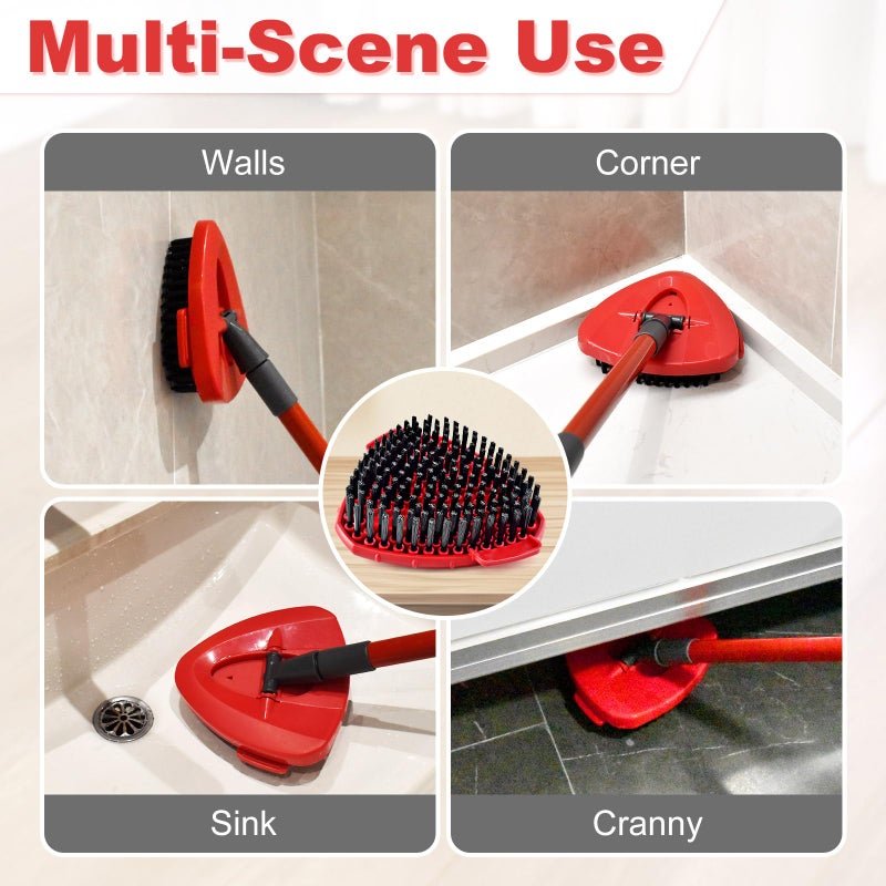 DLAIMI Scrubber Mop Head for Ocedar, Upgrade Scrub Brush for Ocedar, Spin Mop Scrub Brush Head for Oceda EasyWring 1-Tank, More Bristles Scrub Brush Attachment for Bathroom, Deck, Kitchen Floor Cleaning - Image 5