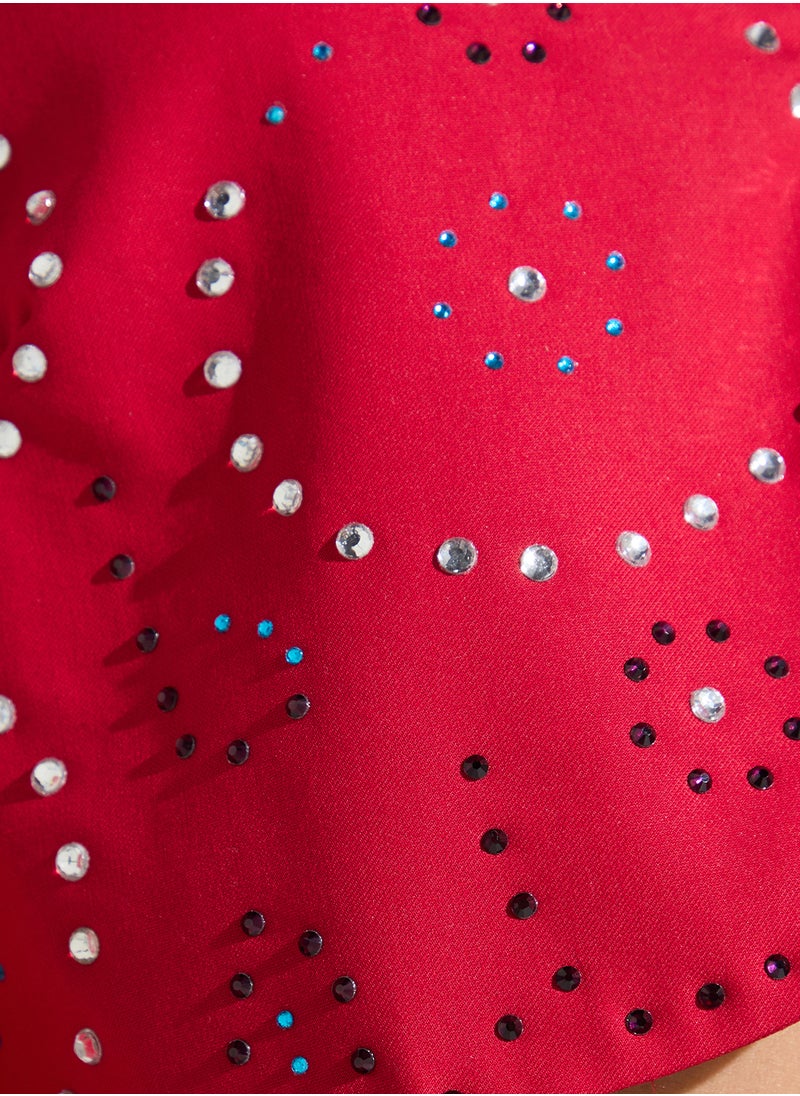 Never fully Dressed Red Gem Bolero  - Image 3