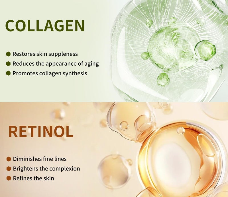 IREV Pack of 10 Collagen Face Mask, Face Masks Skincare with Coenzyme Q10 Retinol Anti Aging Facial Masks Skin Care Hydrating Face Beauty Care Masks for Deep Repairing and Moisturizing Anti Wrinkles - Image 5