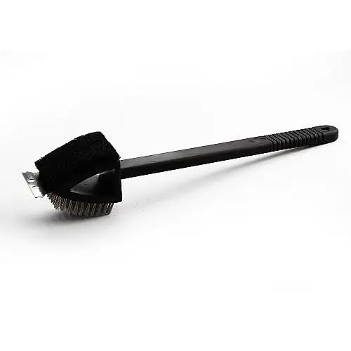 KRESHU 14.5Inch Barbecue BBQ Grill Cleaning Brush Two-Sided Stainless Steel Scraper | Extra Strong Cleaner Accessories for/Smoker/Gas/Charcoal (3IN1 Brush-Big) - Image 3