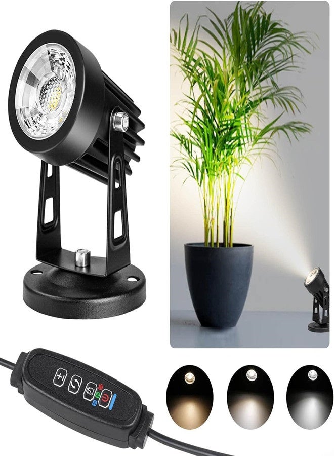 Osowake LED Spot Lights Indoor 3W Accent Lighting Up Lights Indoor Spotlight Lamp for Plants 120V Warm White Uplighting Decor US 2-Plug 6 FT Cord with Floor Foot Switch - Image 1