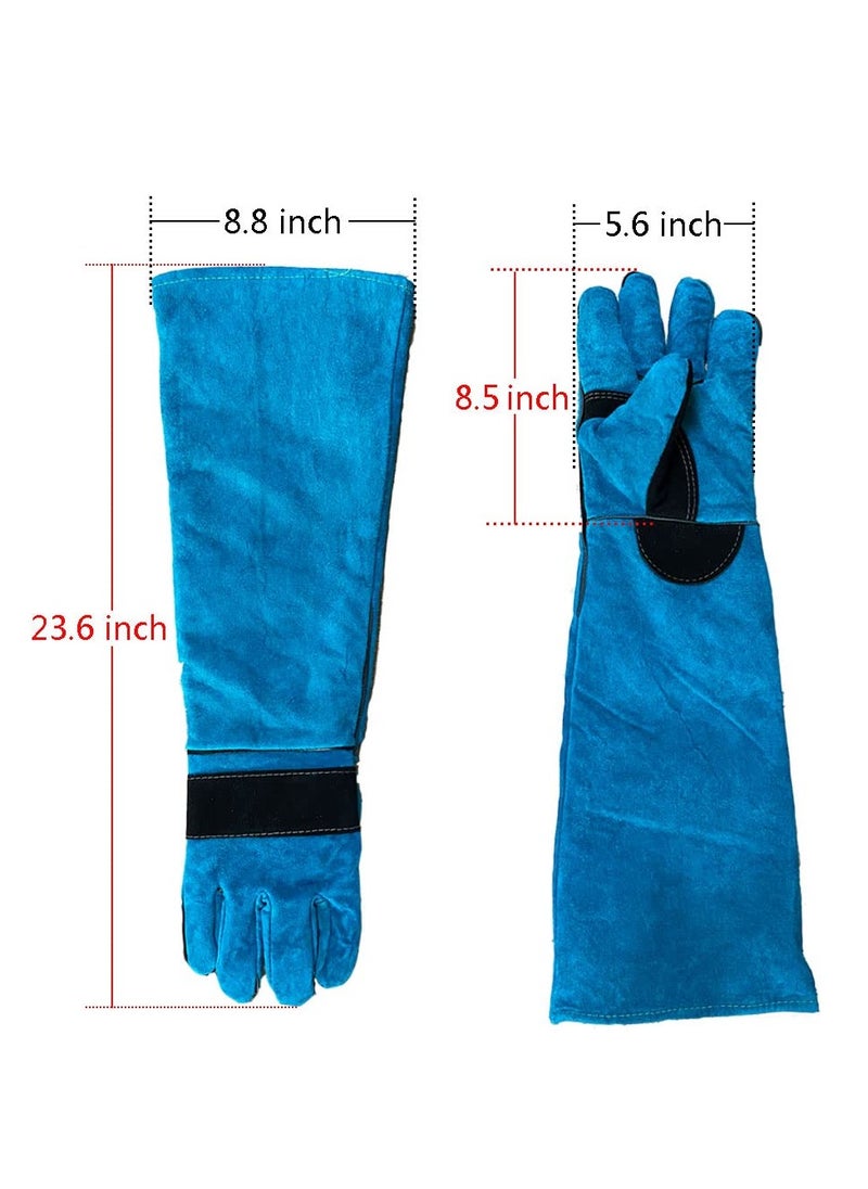 SYOSI - 23.7 inch Animal Handling Gloves Bite Proof,Multipurpose Pet Glove for Grabbing Reptile, for Grabbing,Reptile,Training,Cat Scratch,Padding Dog Bird Falcon Livestock Snake - Image 1