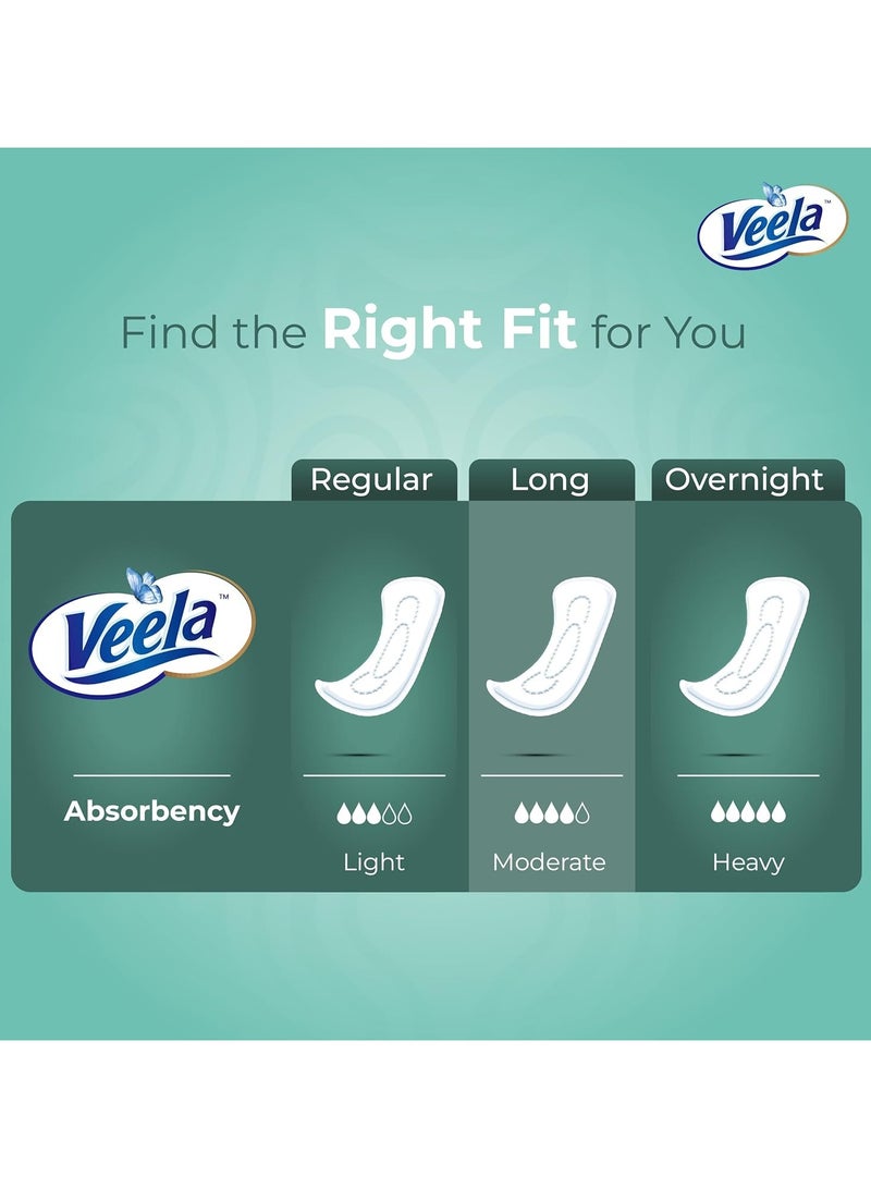 Veela Cushion Soft Pantiliners - Ultra-Soft, Breathable, Leak-Proof Daily Feminine Hygiene Protection and Everyday Freshness (Long, 50, count) Value Pack - Image 2