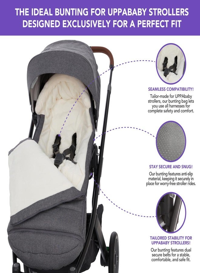 حقيبة نوم للأطفال من طراز UPPAbaby Vista، V2، V3، Cruz، V2، V3 RumbleSeat، V2، V3 Ridge، Minu، غطاء دافئ وناعم للغاية ومقاوم للماء، غطاء شتوي قابل للتمديد، كيس نوم - Image 3