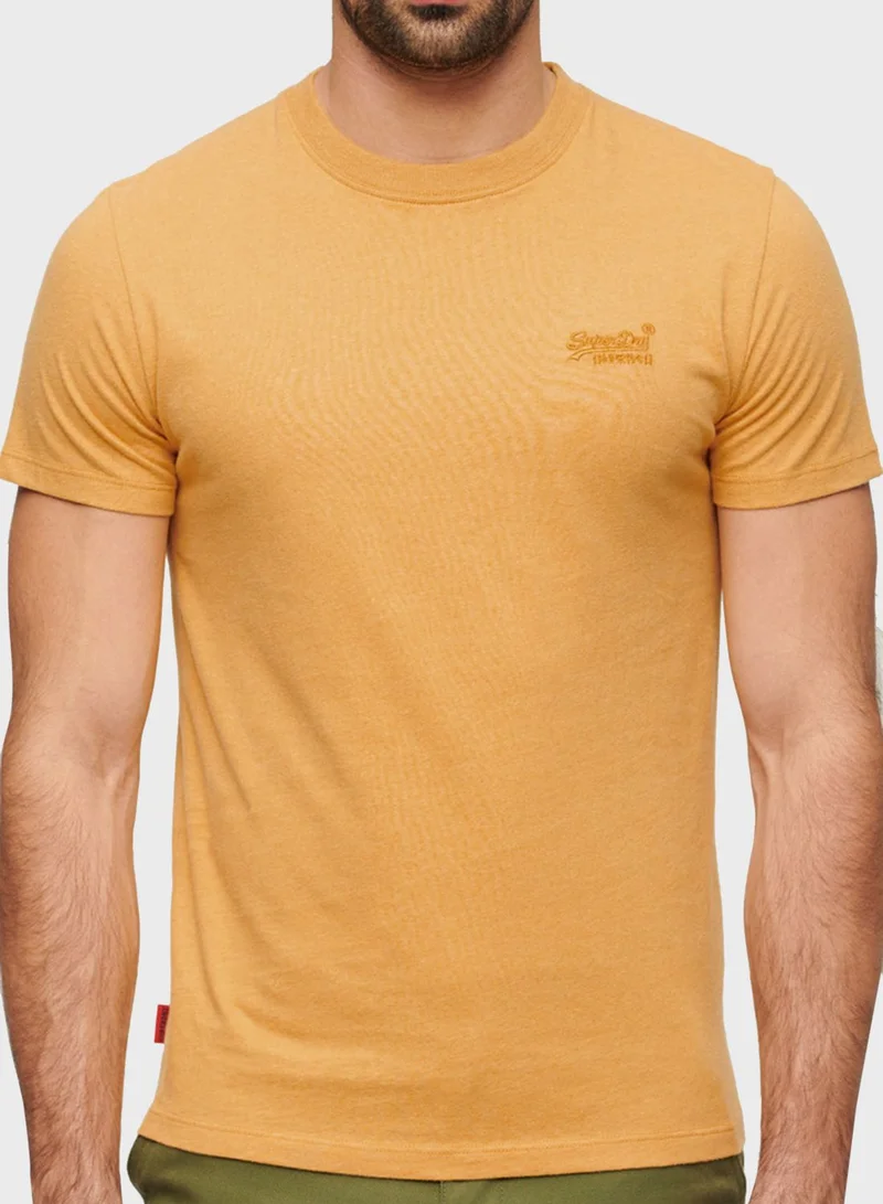 Superdry Logo Embroidered Crew Neck T-Shirt