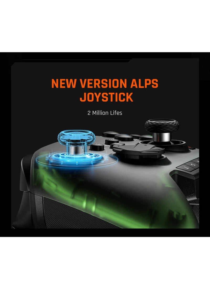 Classic Wireless Gamepad Rainbow 2 Pro Elite Gaming Controller the Game Changer of FPS Hall Trigger Joystick 1000mAh Battery 1000Hz Polling Rate 6-Axis Gyroscope 2.4G Bluetooth Wired Connected for Switch PC Android iOS