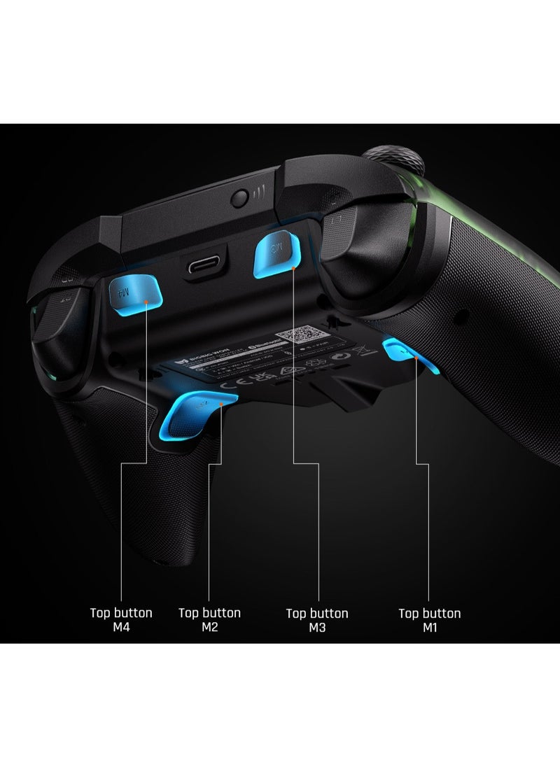 Classic Wireless Gamepad Rainbow 2 Pro Elite Gaming Controller the Game Changer of FPS Hall Trigger Joystick 1000mAh Battery 1000Hz Polling Rate 6-Axis Gyroscope 2.4G Bluetooth Wired Connected for Switch PC Android iOS
