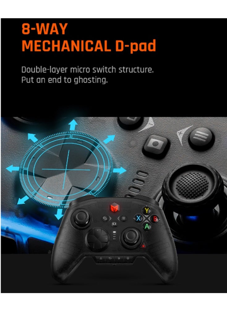 Classic Wireless Gamepad Rainbow 2 Pro Elite Gaming Controller the Game Changer of FPS Hall Trigger Joystick 1000mAh Battery 1000Hz Polling Rate 6-Axis Gyroscope 2.4G Bluetooth Wired Connected for Switch PC Android iOS