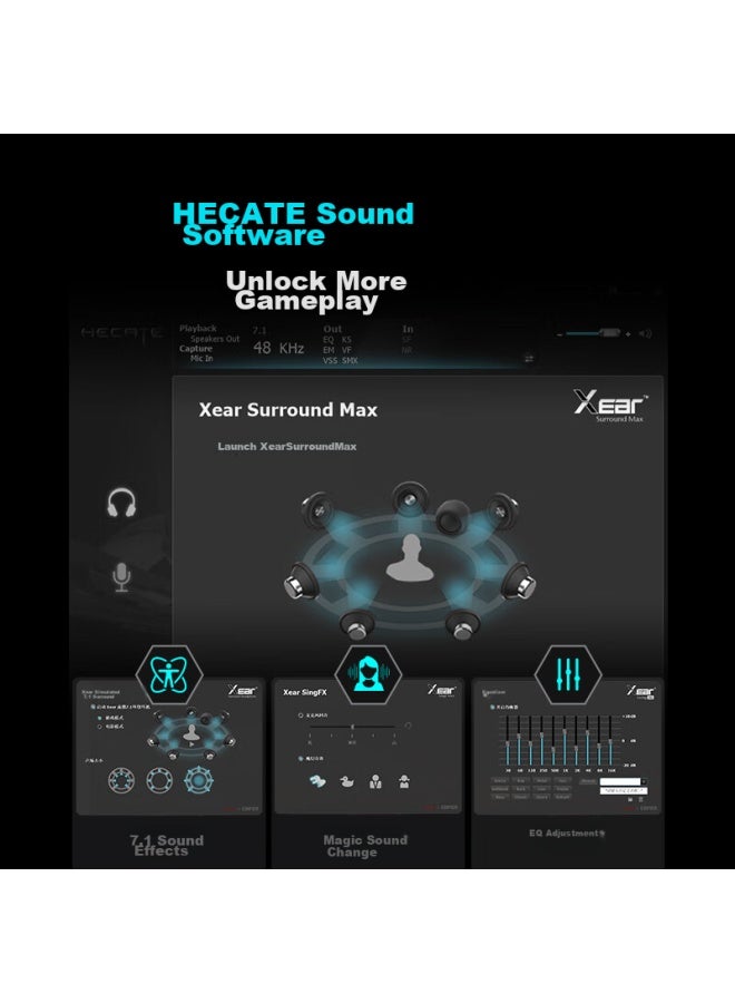 EDIFIER Edifier Hecate G4spro 2.4g Bluetooth Wireless 7.1 Gaming Headset, Over-ear, Dual-mode, For Computer Gaming And Pubg, Headphones And Microphone, Black  - Image 4