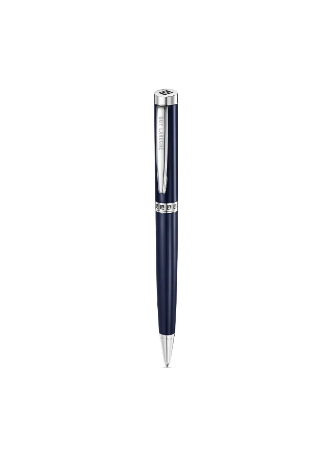 غاي لاروش Romain Blue Pen with Stainless Steel Trims