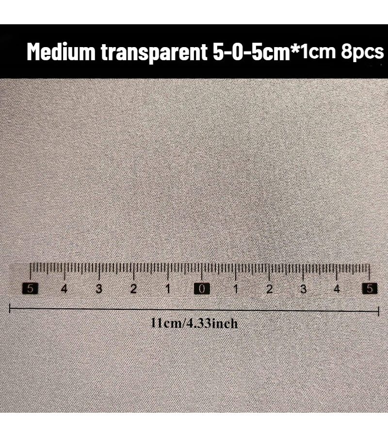 8 Pcs Self Adhesive Ruler Set White Rulers With Center Division Scale Stickers For Office Study Sewing Measuring Tool Multipurpose For Any Smooth Surface - Image 5