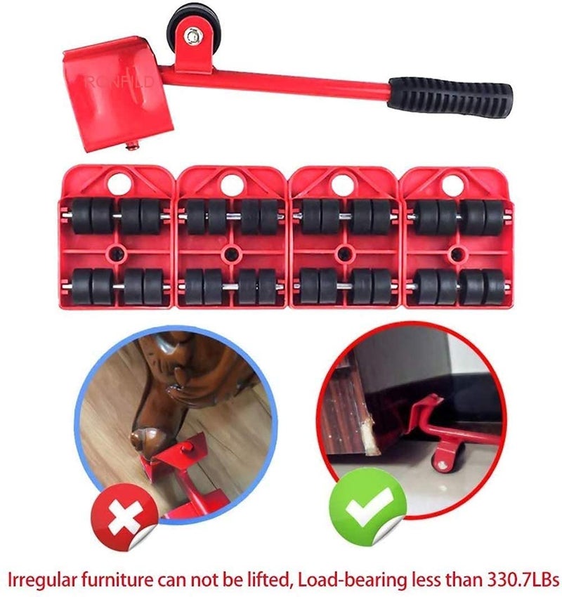 RONFILD Furniture Movers Slider 4 Pcs Furniture Lifter Mover Tool Set 360 Rotational Pads Heavy Duty Furniture Lifter and Mover Lifting Tool - Image 2