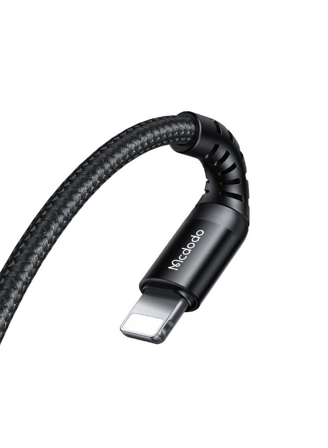 مكدودو كابل شحن آيفون 1 متر 36 واط من ماكدودو – كابل USB-C إلى لايتنينج بتقنية PD للشحن السريع ونقل البيانات متوافق مع iPhone وiPad وAirPods – أسود - Image 4