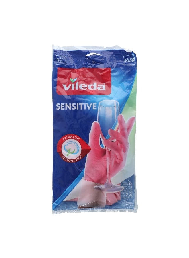 فيليدا قفازات لاتكس شديدة الحساسية مقاومة للمياه للاستخدام مرة واحدة وردي كبير 3.6 x 17.8 x 13.6 سم VG03 - Image 1