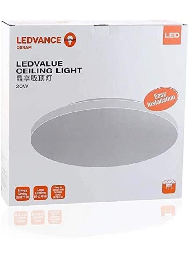OSRAM Ledvance LEDValue Ceiling Gen4 20W/865 100-240V LED Luminaire, White - Image 3