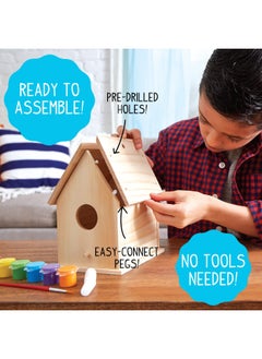 made by me Build And Paint Your Own Wooden Bird House  Diy Birdhouse Making Kit For Ages 5  6  7  8  9  Arts And Crafts Painting Kit For Kids  Great Spring And Summer Craft Activity  Fun Birthday Party Idea  - Image 4