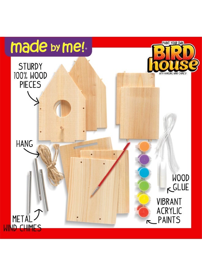 made by me Build And Paint Your Own Wooden Bird House  Diy Birdhouse Making Kit For Ages 5  6  7  8  9  Arts And Crafts Painting Kit For Kids  Great Spring And Summer Craft Activity  Fun Birthday Party Idea  - Image 2
