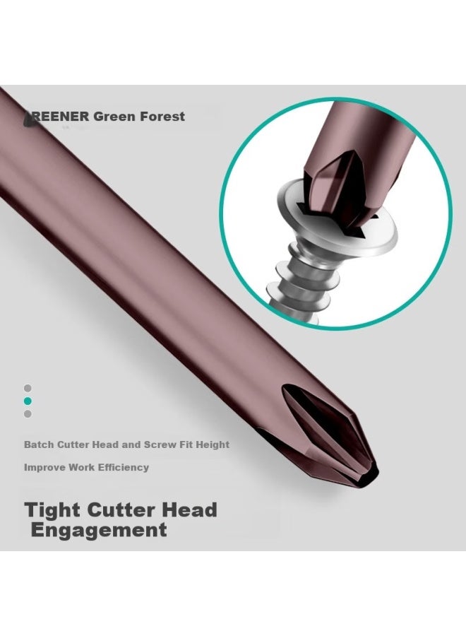 Greener Strong Magnetic S2 Cross Magnetic Bit High Hardness Super Hard Electric Batch Head Hand Drill Wind Batch Industrial Grade Home Set - Image 2