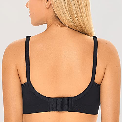 Gratlin Women's Seamless Maternity Nursing Sleep Bra Support Removable Padded Wireless Breastfeeding Bras Black Large - (38D, 38DD, 40B, 40C) - Image 2