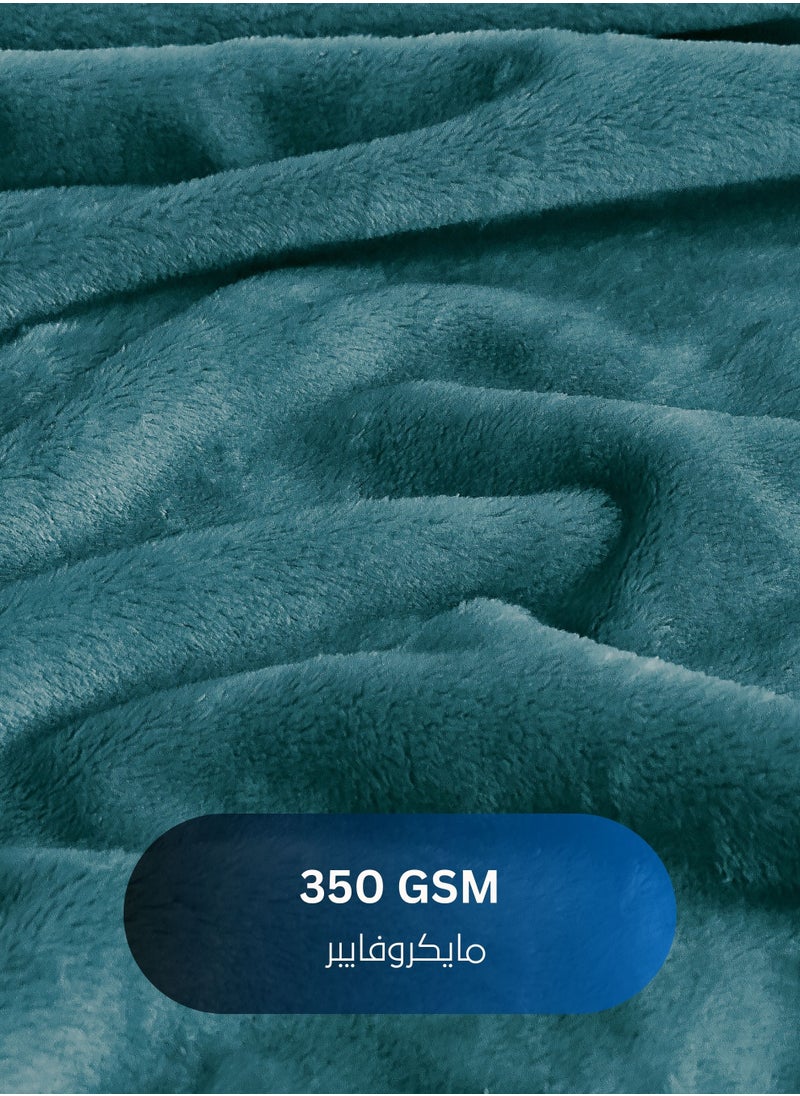 Master Home Textile Lightweight Velvet Blanket, Mora Series, 350GSM, Single Size 230 x 170 cm, Extra Soft All Season Fleece Blanket, Bed And Sofa Blanket  - Image 2