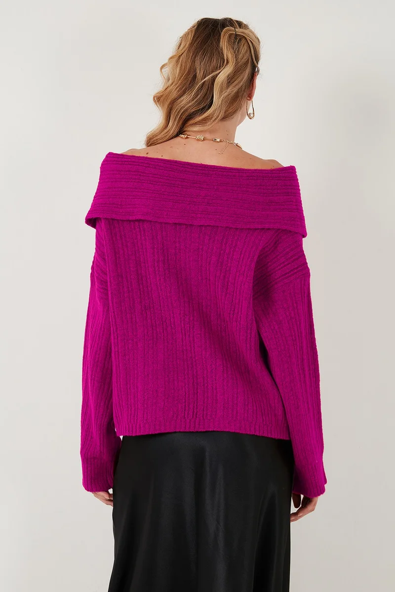 Lela Oversize Fit Madonna Collar Knitwear Sweater Women's SWEATER 4615216