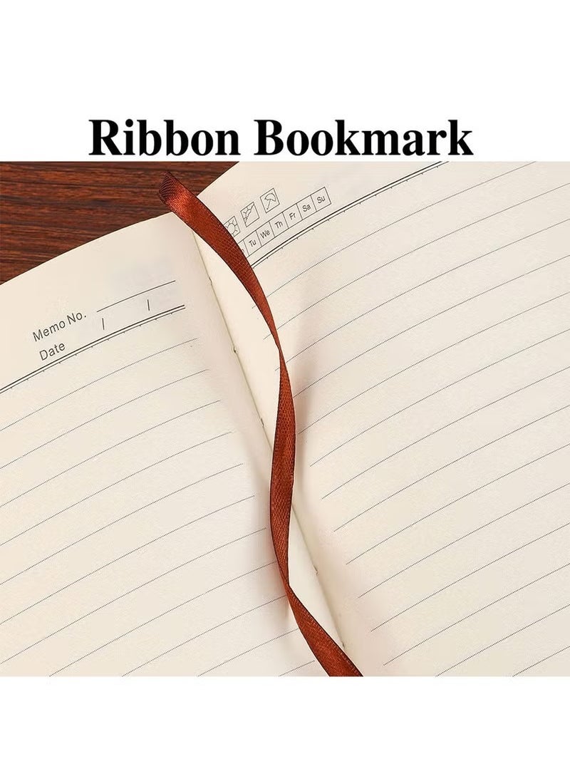 Generic Notebook Journal, A5 Buckle Leather Ruled Notebooks 360 Pages Diary 100gsm Thick Paper Hardcover Notebook with Pocket for Work Men Woman, for Business Writing, Note Taking, School Office  - Image 3