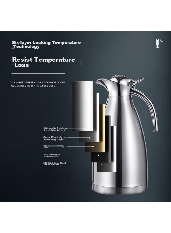 Tianxi Insulated Thermos, 316 Stainless Steel Hot Water Bottle, Large Capacity Desktop Thermos, Hotel And Home Use Hot Water Jug, Home And Hotel Use - Image 2