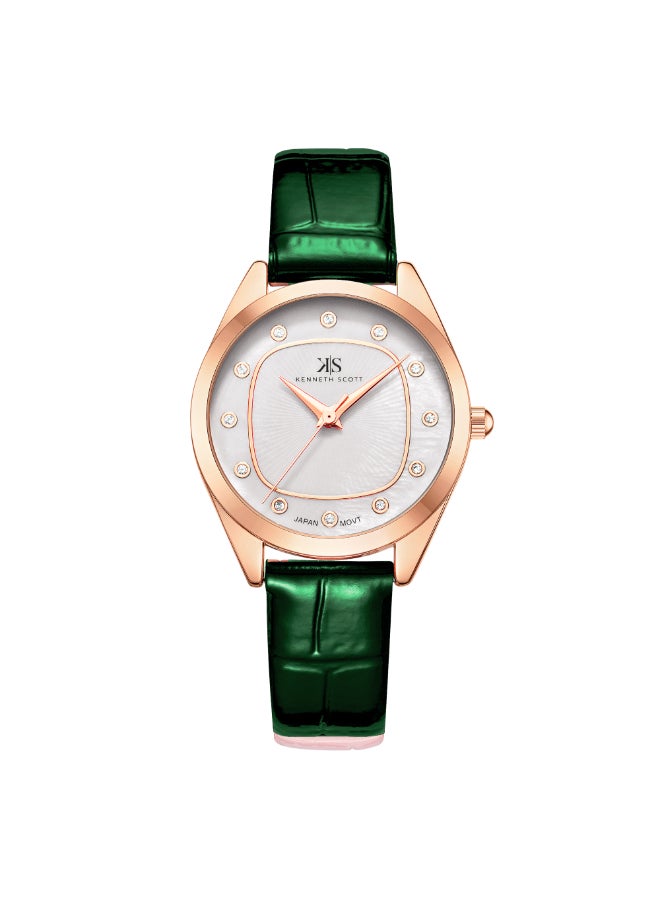 KENNETH SCOTT Women's Polyurethane Analog Watch K24508-RLHW - 31 mm  - Image 1