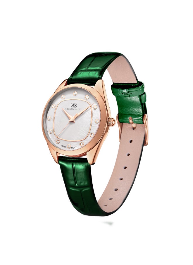 KENNETH SCOTT Women's Polyurethane Analog Watch K24508-RLHW - 31 mm  - Image 2