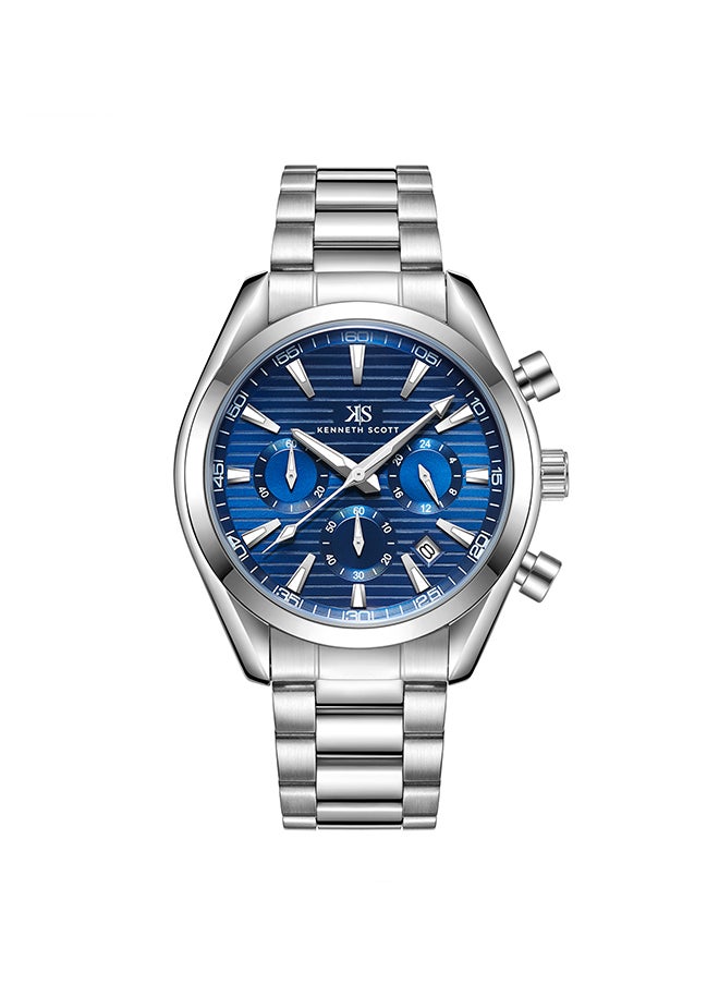 KENNETH SCOTT Men's Stainless Steel Chrono & Multi Function Watch K23150-SBSN - 42 mm  - Image 1