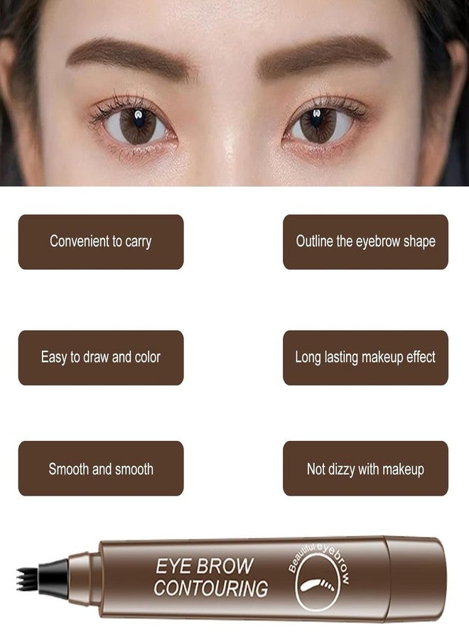 CALIST Microblading Eyebrow Pen, Waterproof, Smudge-Proof, 4-Point Micro-Fork Tip, Long-Lasting, Natural Look - Image 4