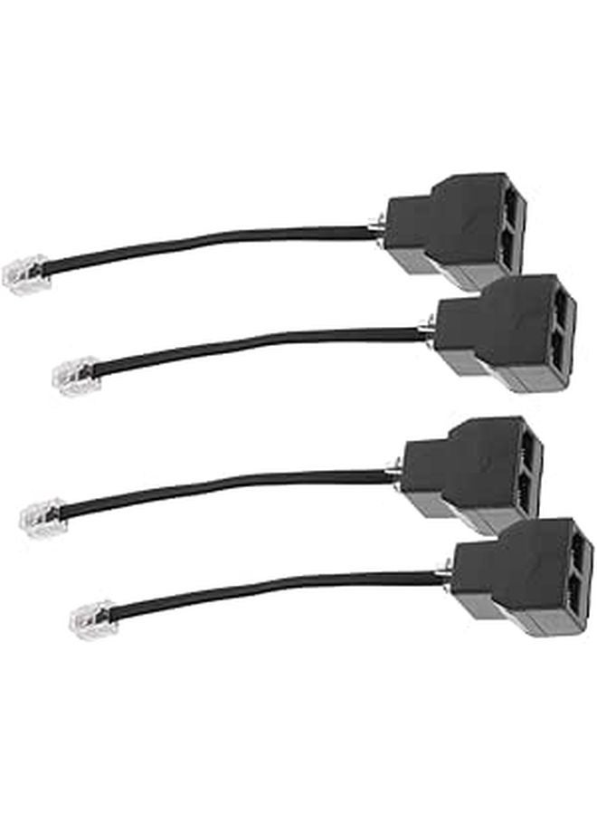 Generic RJ11 Adapter Set Europe Plug 4 Core Splitter for Phone Line ...