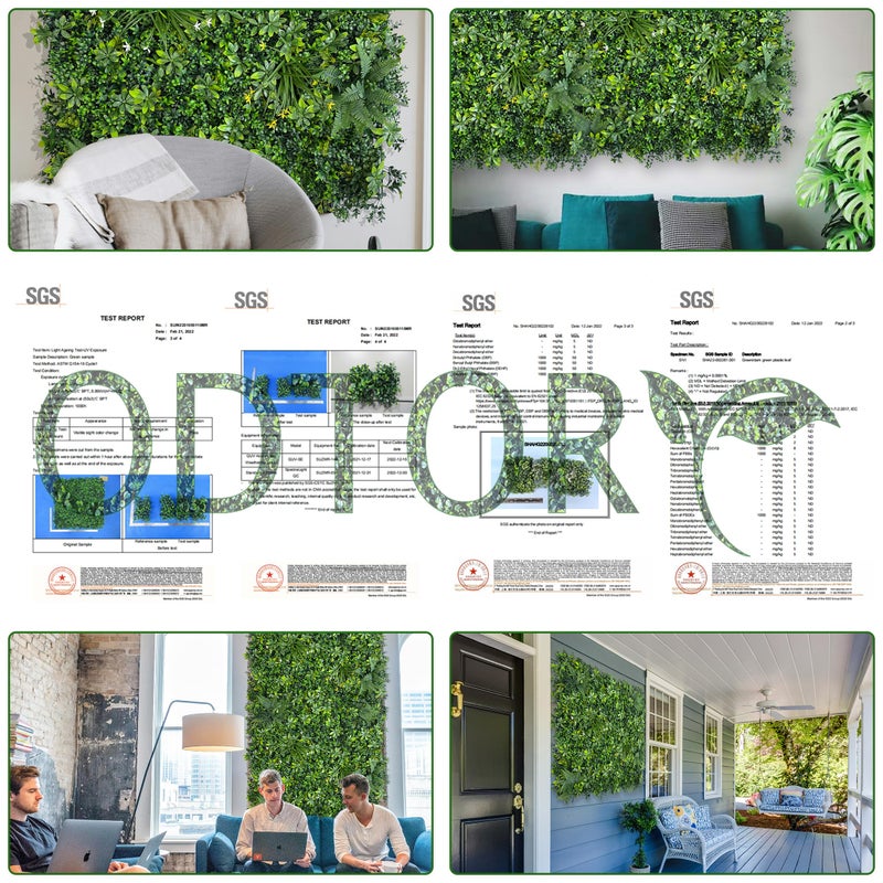 ODTORY Artificial Greenery Wall Panels: 40"x 40" Faux Grass Wall Backdrop Boxwood Ivy Privacy Screen with UV Protection,Fake Hedge Fence for Outdoor,Indoor,Garden,Backyard and Home Decor - Image 5