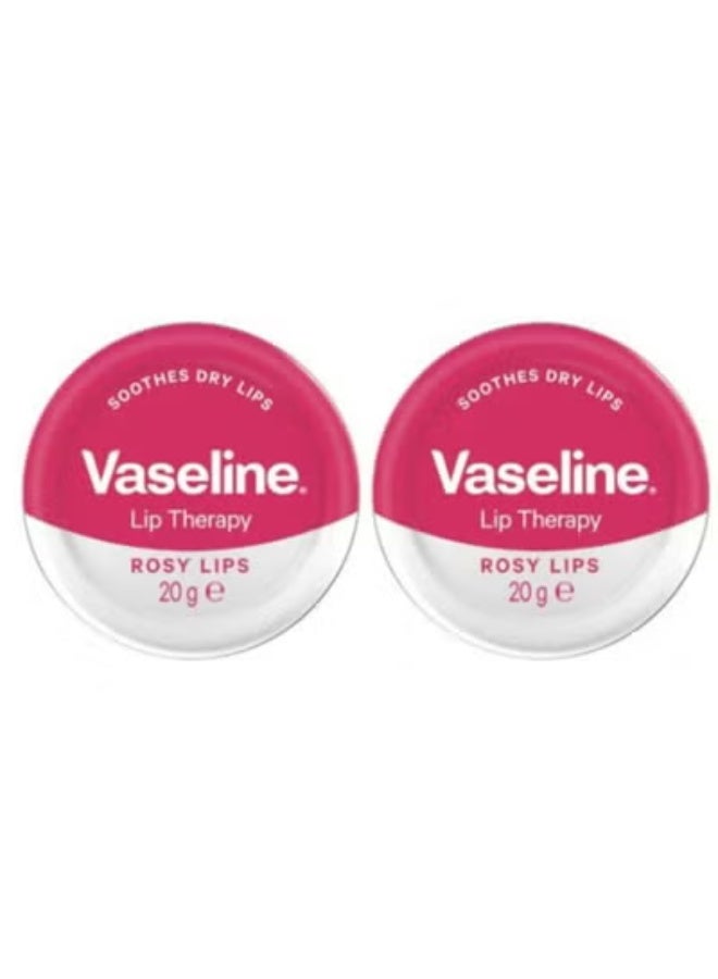 Vaseline 2 pieces of Lip Therapy Rosy Lips 20g - Image 1